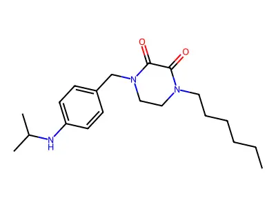 2,3-Piperazinedione, 1-hexyl-4-(p-(isopropylamino)benzyl)- structure