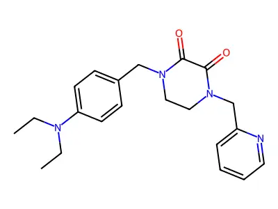 2,3-Piperazinedione, 1-((4-(diethylamino)phenyl)methyl)-4-(2-pyridinylmethyl)- structure