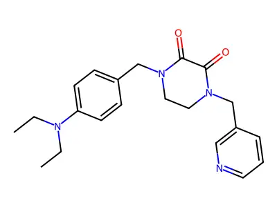 2,3-Piperazinedione, 1-((4-(diethylamino)phenyl)methyl)-4-(3-pyridinylmethyl)- structure