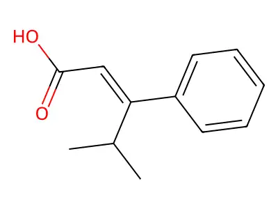 4-methyl-3-phenylpent-2-enoic acid structure