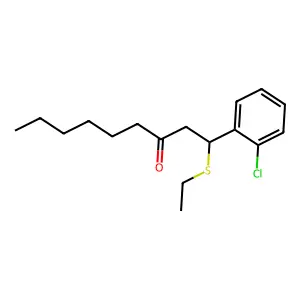 3-Nonanone, 1-(2-chlorophenyl)-1-(ethylthio)- structure