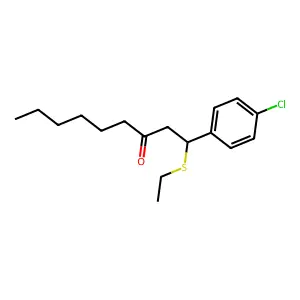 1-(4-Chlorophenyl)-1-(ethylsulfanyl)nonan-3-one structure