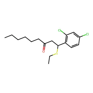 1-(2,4-Dichlorophenyl)-1-(ethylsulfanyl)nonan-3-one structure