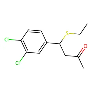 4-(3,4-Dichlorophenyl)-4-(ethylsulfanyl)butan-2-one structure