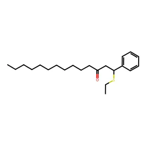 1-(Ethylsulfanyl)-1-phenyltetradecan-3-one structure