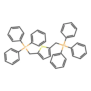 [Thiophene-2,5-diylbis(methylene)]bis(triphenylphosphanium) structure