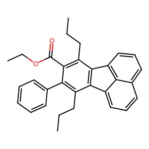 Ethyl 9-phenyl-7,10-dipropylfluoranthene-8-carboxylate structure