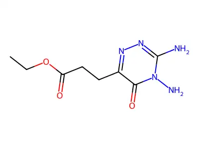 Ethyl 3-(3,4-diamino-5-oxo-4,5-dihydro-1,2,4-triazin-6-yl)propanoate structure