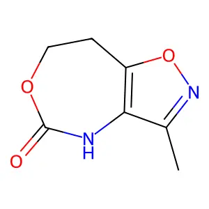 3-Methyl-7,8-dihydroisoxazolo(4,5-d)(1,3)oxazepin-5(4H)-one structure
