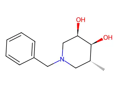 3,4-Piperidinediol, 5-methyl-1-(phenylmethyl)-, (3R,4S,5R)-(9CI) structure