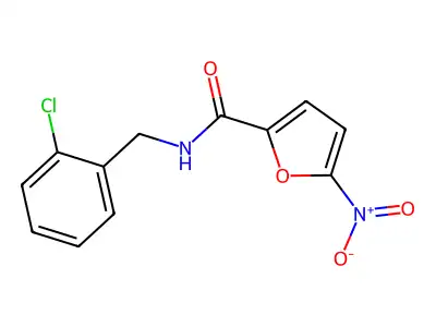 2-Furancarboxamide, N-[(2-chlorophenyl)methyl]-5-nitro- structure