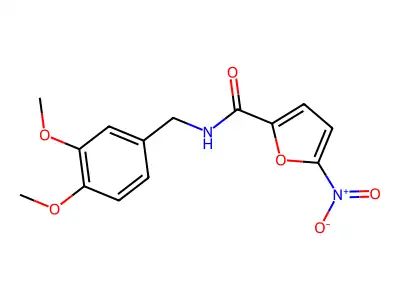 2-Furancarboxamide, N-[(3,4-dimethoxyphenyl)methyl]-5-nitro- structure