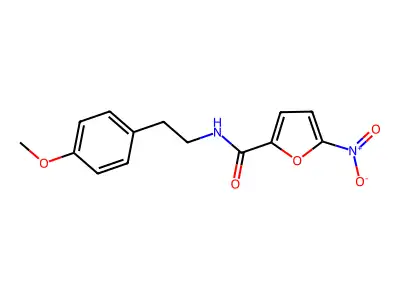 2-Furancarboxamide, N-[2-(4-methoxyphenyl)ethyl]-5-nitro- structure