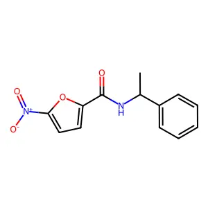 5-nitro-N-[(1R)-1-phenylethyl]furan-2-carboxamide structure