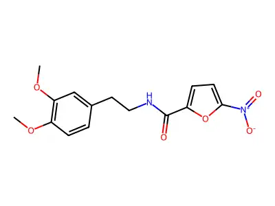 2-Furancarboxamide, N-[2-(3,4-dimethoxyphenyl)ethyl]-5-nitro- structure