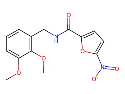 2-Furancarboxamide, N-[(2,3-dimethoxyphenyl)methyl]-5-nitro- structure