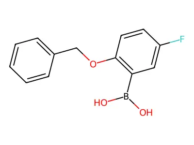 2-Benzyloxy-5-fluorophenylboronic Acid structure