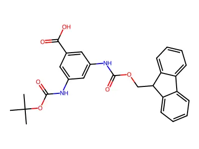 Boc-3-amino-5-(fmoc-amino)-benzoic acid structure