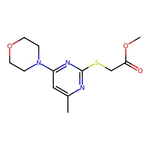 Methyl 2-{[4-methyl-6-(morpholin-4-YL)pyrimidin-2-YL]sulfanyl}acetate structure