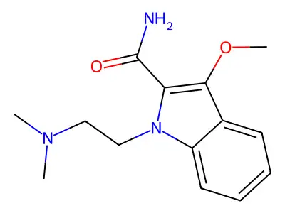 1H-Indole-2-carboxamide, 1-(2-(dimethylamino)ethyl)-3-methoxy- structure