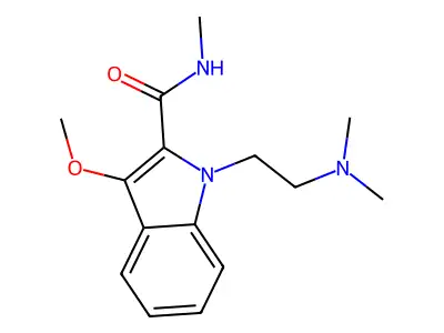 1H-Indole-2-carboxamide, 1-(2-(dimethylamino)ethyl)-3-methoxy-N-methyl- structure