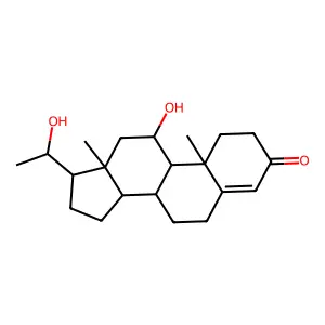 11,20-dihydroxypregn-4-en-3-one structure