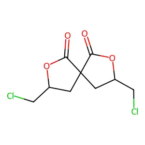 2,7-Bis(chloromethyl)-3,8-dioxaspiro[4.4]nonane-4,9-dione structure