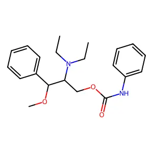 2-(Diethylamino)-3-methoxy-3-phenylpropyl hydrogen phenylcarbonimidate structure