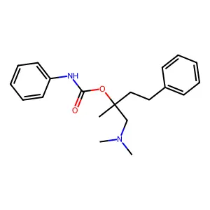 Carbanilic acid, 1-(dimethylaminomethyl)-1-methyl-3-phenylpropyl ester structure