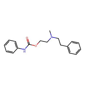Carbanilic acid, 2-(N-methyl-N-phenethylamino)ethyl ester structure