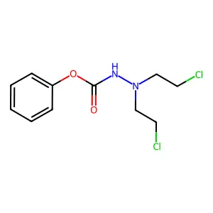 Carbazic acid, 3,3-bis(2-chloroethyl)-, phenyl ester structure