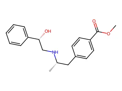 rel-Methyl 4-[(2R)-2-[[(2R)-2-hydroxy-2-phenylethyl]amino]propyl]benzoate structure