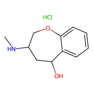 cis-(1)-2,3,4,5-Tetrahydro-3-(methylamino)-1-benzoxepin-5-ol hydrochloride structure