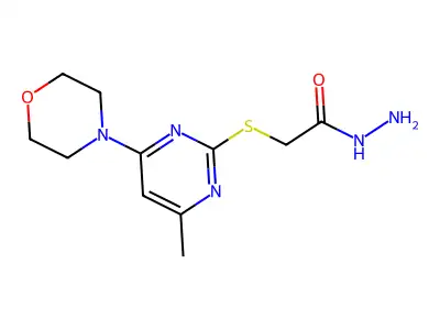Acetic acid, ((6-methyl-4-morpholino-2-pyrimidinyl)thio)-, hydrazide structure