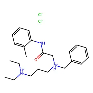 o-Acetotoluidide, 2-(benzyl(3-(diethylamino)propyl)amino)-,dihydrochloride structure