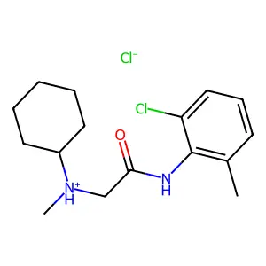 o-Acetotoluidide, 6'-chloro-2-(N-cyclohexyl-N-methylamino)-, hydrochloride structure