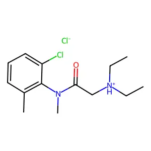o-Acetotoluidide, 6'-chloro-2-(diethylamino)-N-methyl-, hydrochloride structure