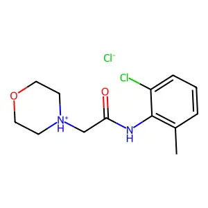 o-Acetotoluidide, 6'-chloro-2-morpholino-, hydrochloride structure