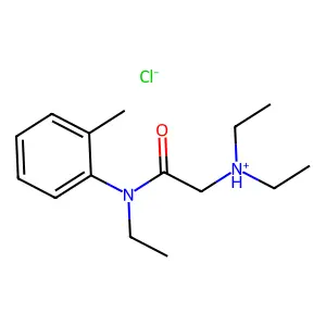 N,N~2~,N~2~-Triethyl-N-(2-methylphenyl)glycinamide--hydrogen chloride (1/1) structure