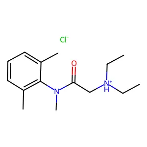 2',6'-Acetoxylidide, 2-(diethylamino)-N-methyl-, hydrochloride structure