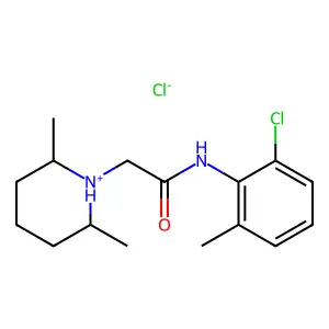 6'-Chloro-2-(2,6-dimethylpiperidino)-ortho-acetotoluidide hydrochloride structure
