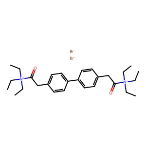 Ammonium, 4,4'-biphenylenebis(2-oxoethylene)bis(triethyl-, dibromide structure