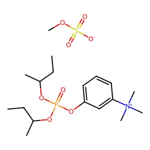 Ammonium, (m-hydroxyphenyl)trimethyl-, methylsulfate, di-sec-butylphosphate structure