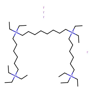 Ammonium, 7,7,16,16-tetraethyl-7,16-diazoniadocosylenebis(triethyl-, tetraiodide structure