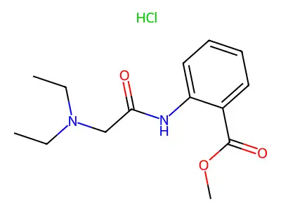 Anthranilic acid, N-((diethylamino)acetyl)-, methyl ester, hydrochloride structure