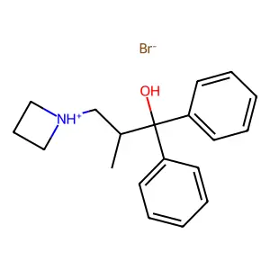 3-(Azetidin-1-yl)-2-methyl-1,1-diphenylpropan-1-ol--hydrogen bromide (1/1) structure