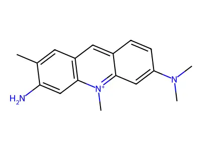 Acridinium, 3-amino-2,10-dimethyl-6-(dimethylamino)- structure