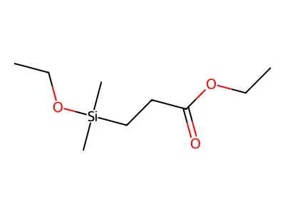 Propanoic acid, 3-(ethoxydimethylsilyl)-, ethyl ester structure