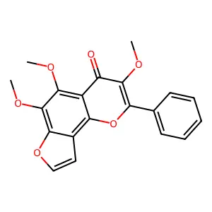 3,5,6-Trimethoxyfurano[2,3:7,8]flavone structure