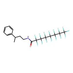 N-(3-Phenylbutyl)-pentadeacafluoro-octanamide structure